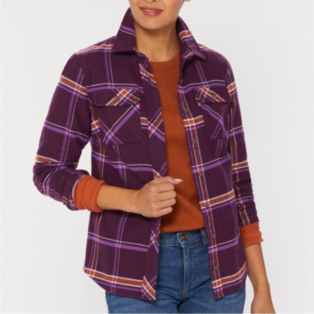Duluth Trading Co Folklore Flannel Tunic, Small Like New